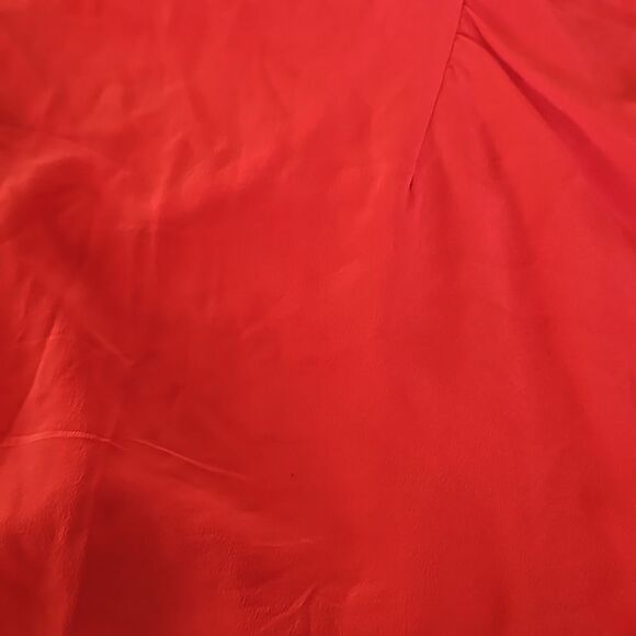 Joe Fresh Ladies Silk Blouse Elastic Waist With Peplum Hem Small Red - Picture 14 of 16